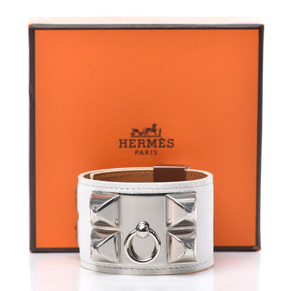 Hermes Epsom Collier de Chien CDC Bracelet S White 6 of 6