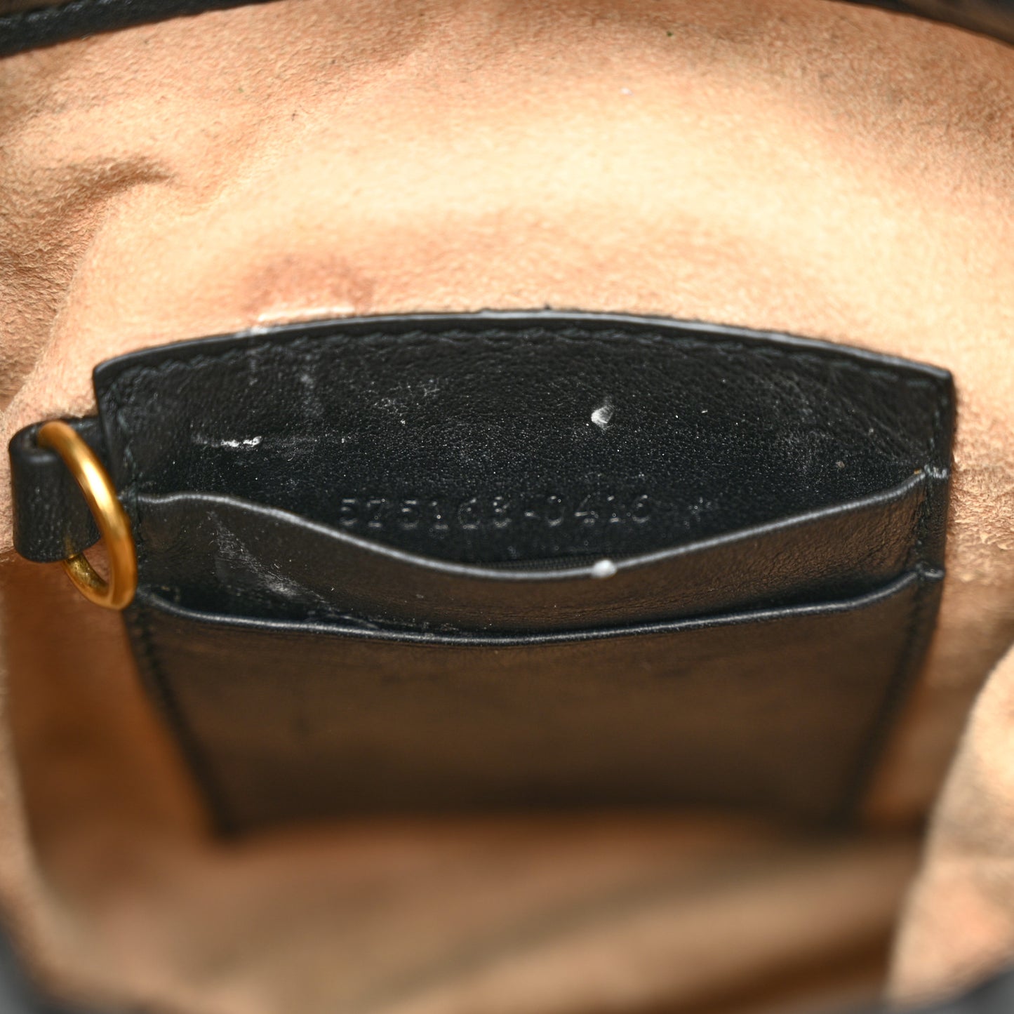 Calfskin Matelasse Mini GG Marmont 2.0 Bucket Bag Black