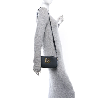 Dolce & Gabbana DOLCE GABBANA Calfskin Camera Crossbody Bag Black 2 of 9