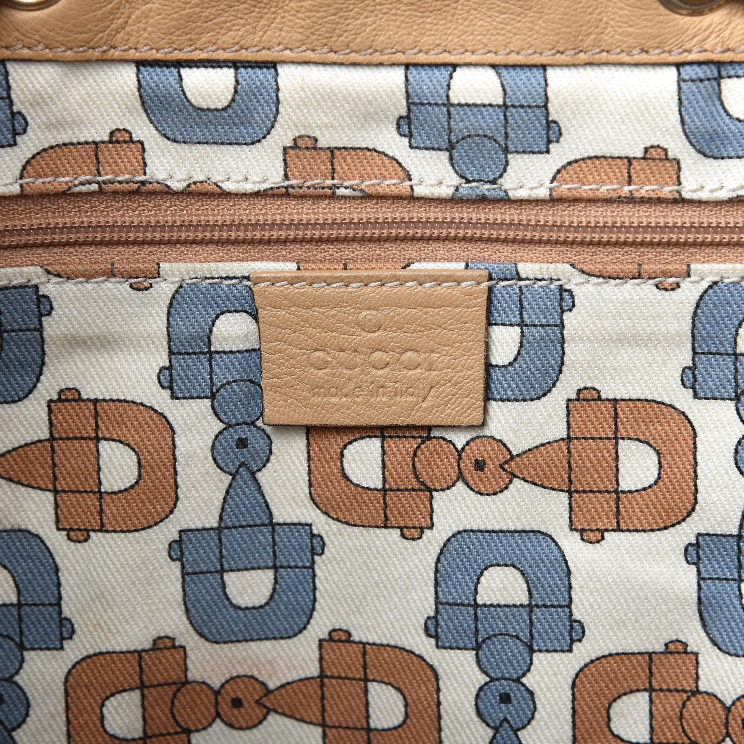 Gucci Guccissima Tribeca Messenger Bag Beige 8 of 10