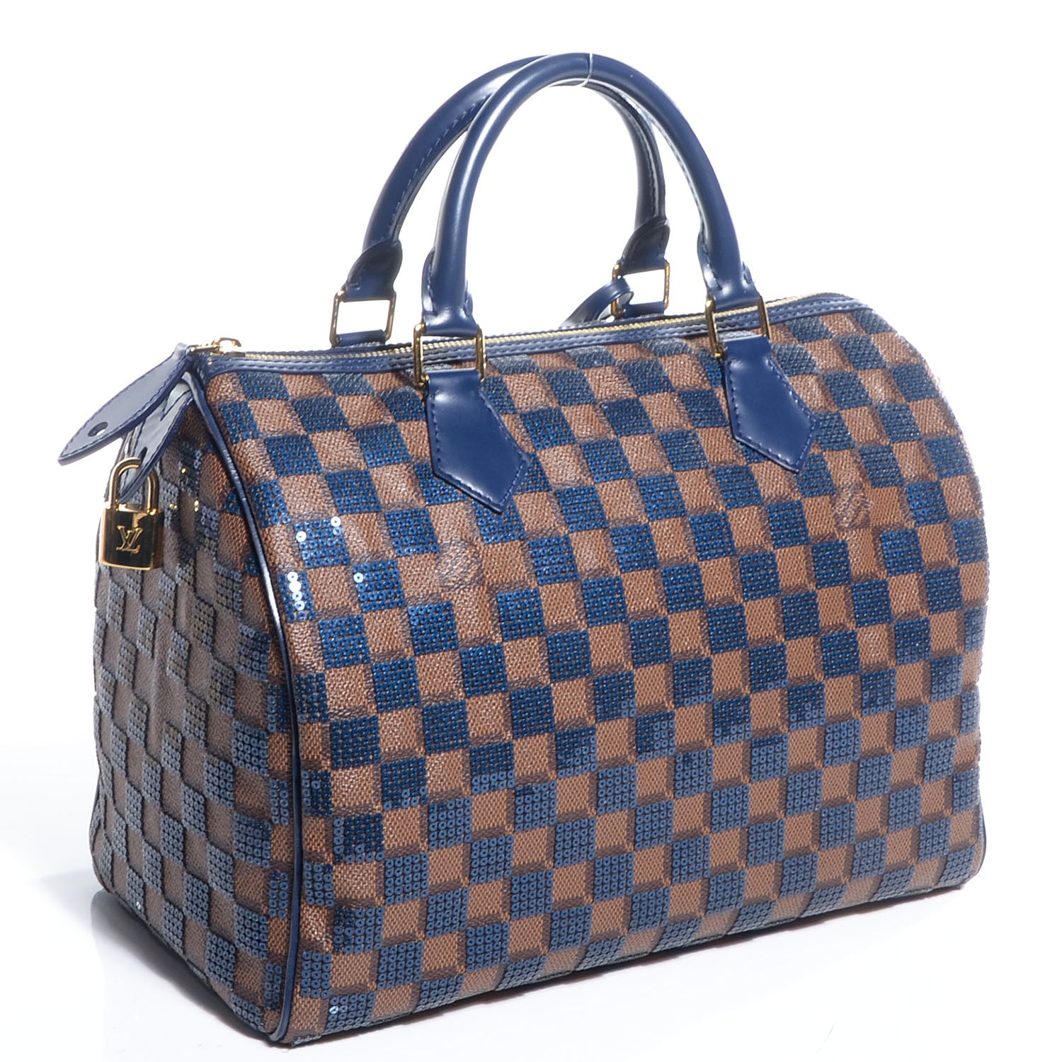 Louis Vuitton Damier Paillettes Speedy 30 Blue 3 of 8