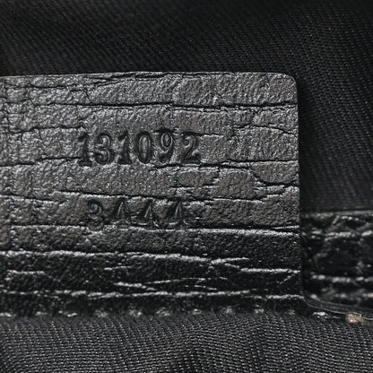 Gucci Monogram Web Large Horsebit Satchel Chain Black 7 of 13
