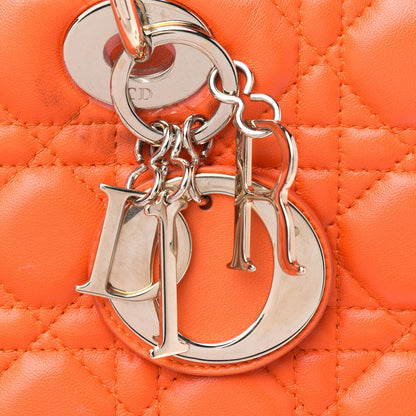 Christian Dior Lambskin Cannage Large Lady Dior Orange 13 of 18