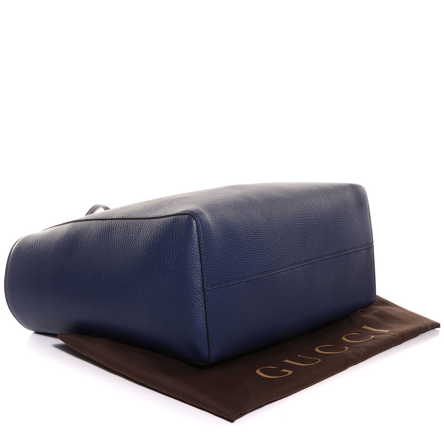 Dollar Calfskin Medium Swing Tote Marine Deep Cobalt