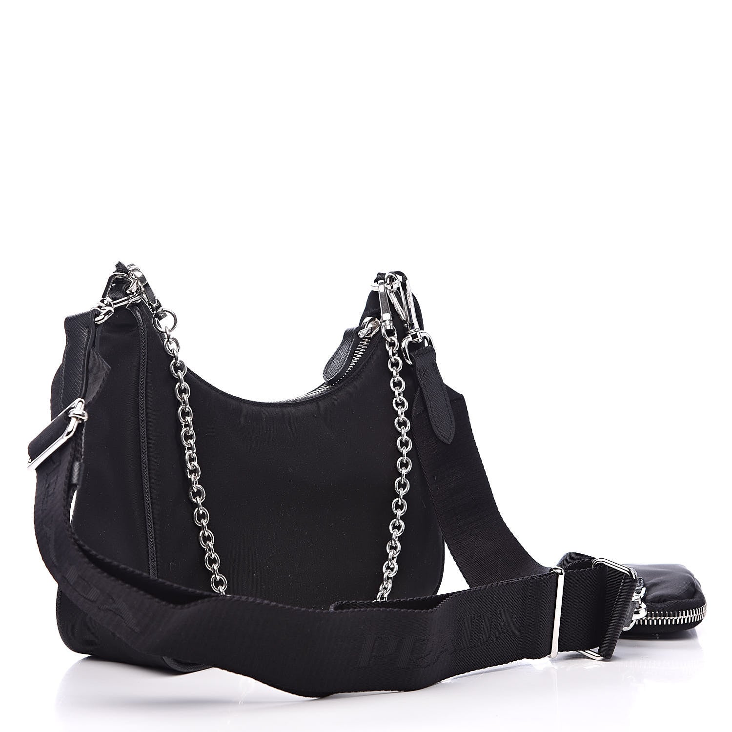 Prada Nylon Re-Edition 2005 Shoulder Bag Black 4 of 11