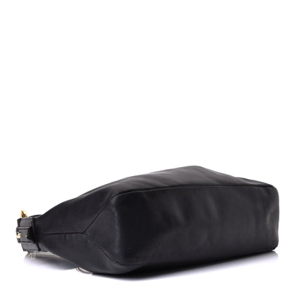 Gucci Calfskin Medium Horsebit Chain Hobo Black 3 of 5