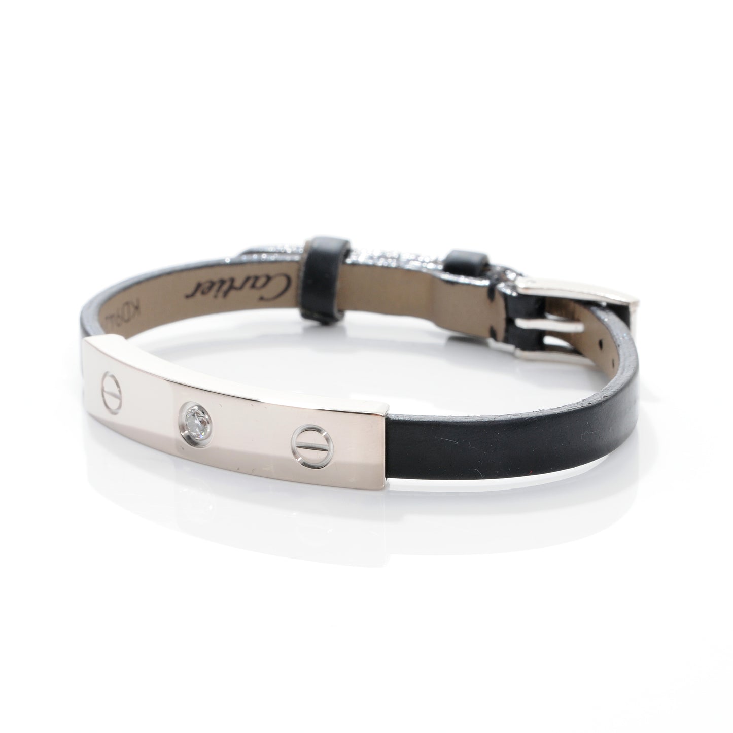 18k Leather Diamond Love Bracelet