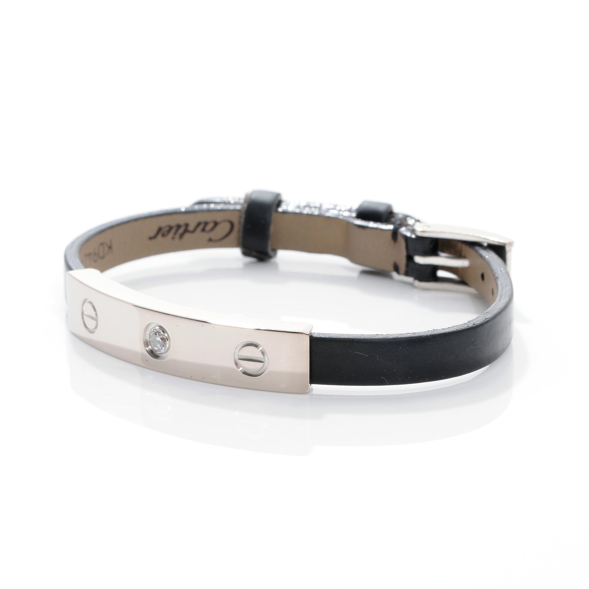 Cartier 18k Leather Diamond Love Bracelet 5 of 7