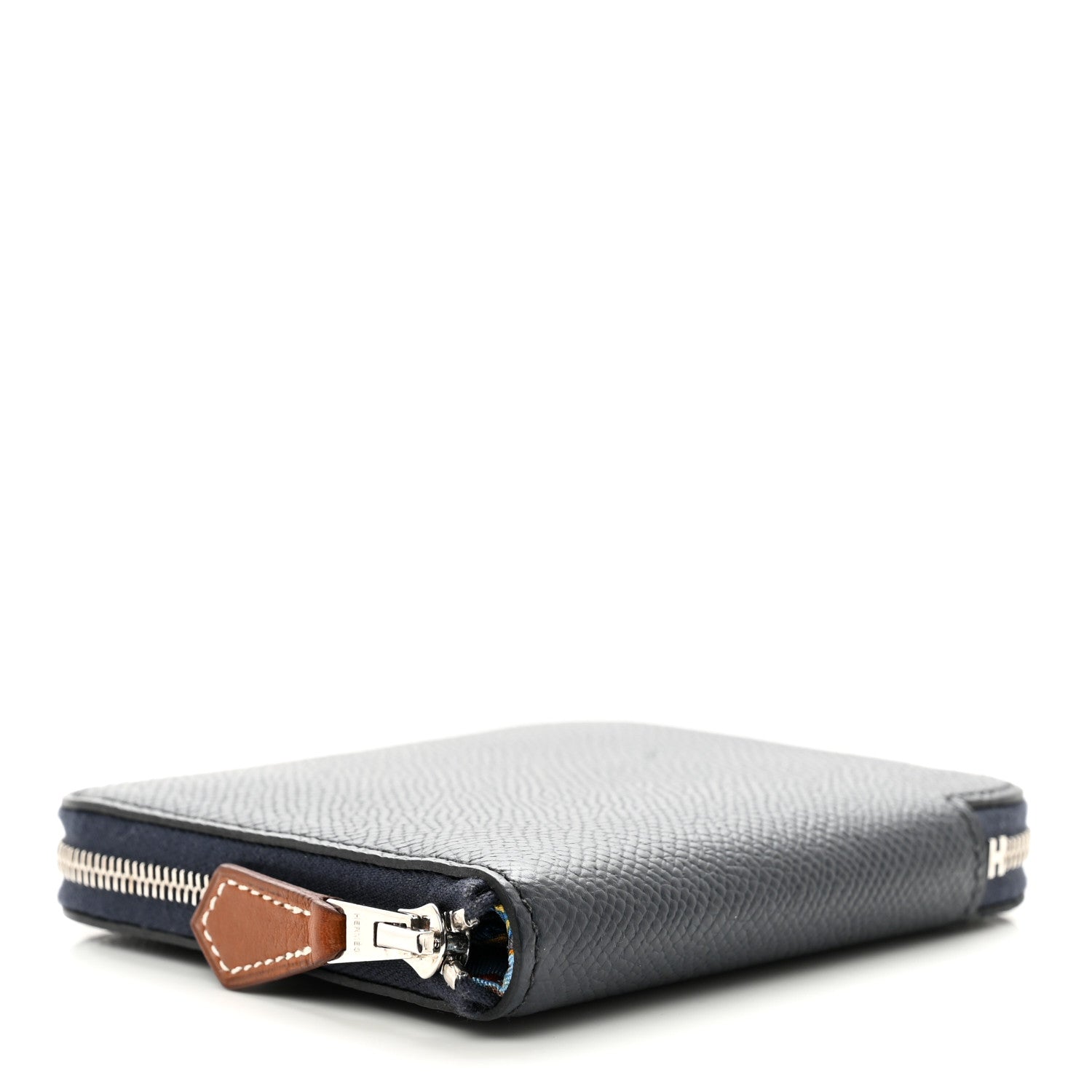 Hermes Epsom Silk'In Compact Wallet Bleu Indigo 4 of 7