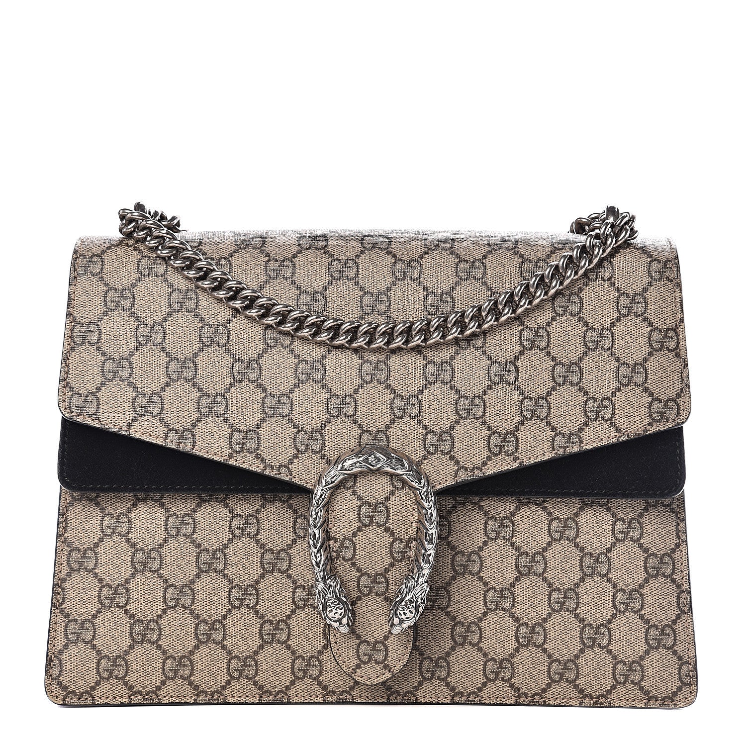 Gucci GG Supreme Monogram Medium Dionysus Shoulder Bag Black 1 of 11