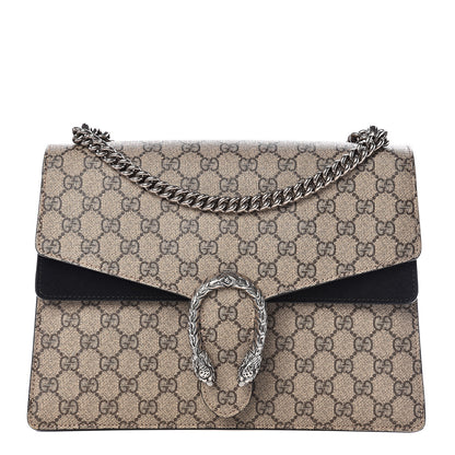 Gucci GG Supreme Monogram Medium Dionysus Shoulder Bag Black 1 of 11
