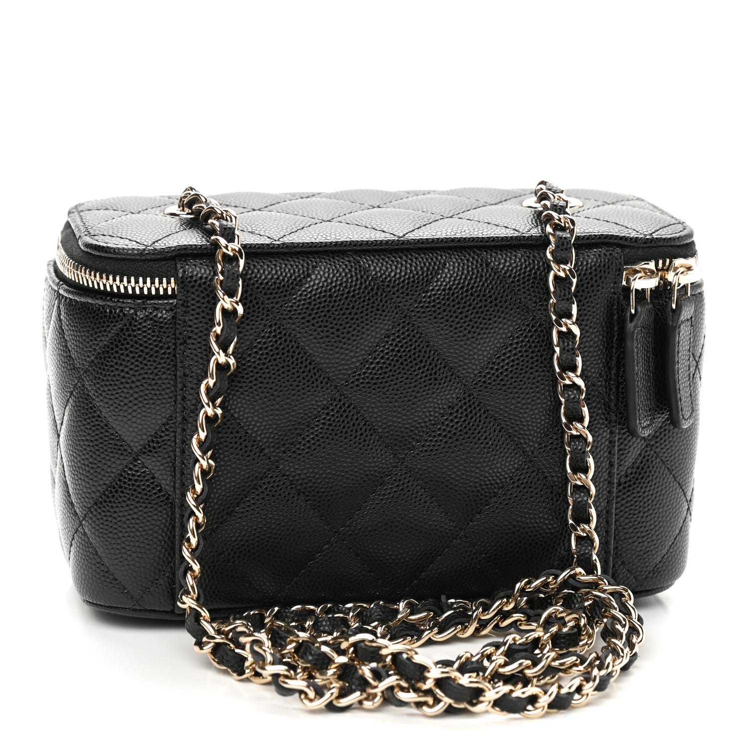 Chanel Caviar Quilted Small Vanity Case With Chain Black 3 of 9