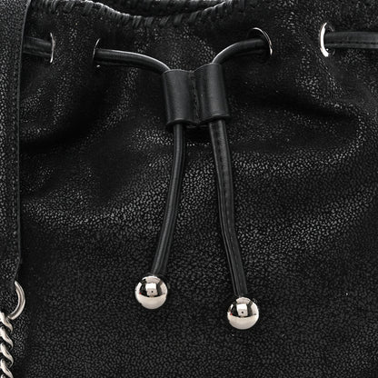 Stella McCartney Shaggy Deer Small Falabella Bucket Bag Black 8 of 10