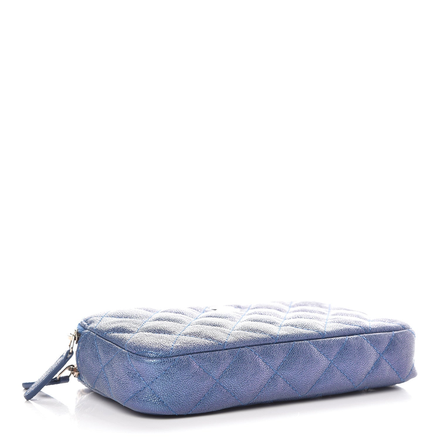 Chanel Iridescent Caviar Quilted Clutch With Chain Dark Blue 4 of 13