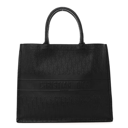 Christian Dior Oblique Calfskin Embossed Large Book Tote Black 1 of 16