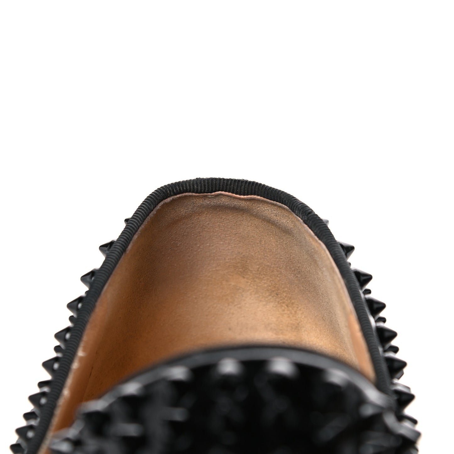 Patent Spikes Mens Roller Boat Flats 44 Black