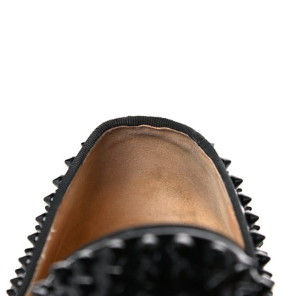 Christian Louboutin Patent Spikes Mens Roller Boat Flats 44 Black 9 of 14