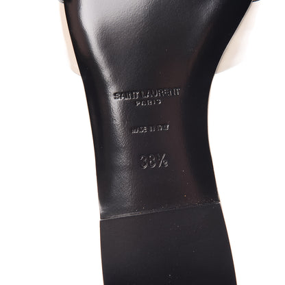 Saint Laurent Patent Calfskin Nu Pied 05 Slide Sandals 38.5 Off White 6 of 9