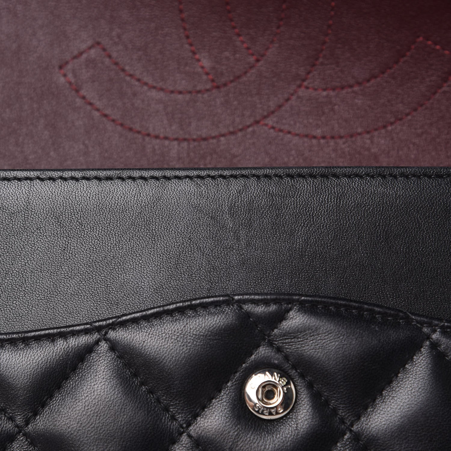 Chanel Lambskin Quilted Jumbo Double Flap Black 13 of 17