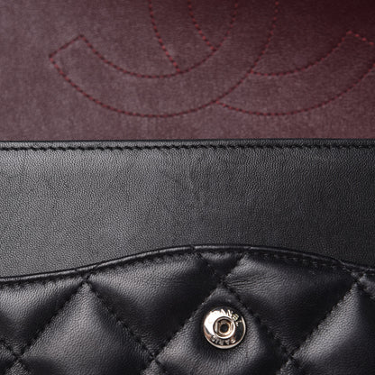 Chanel Lambskin Quilted Jumbo Double Flap Black 13 of 17
