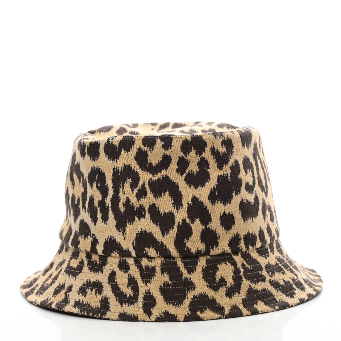 Oblique Leopard Reversible Mizza Bucket Hat 58 Beige