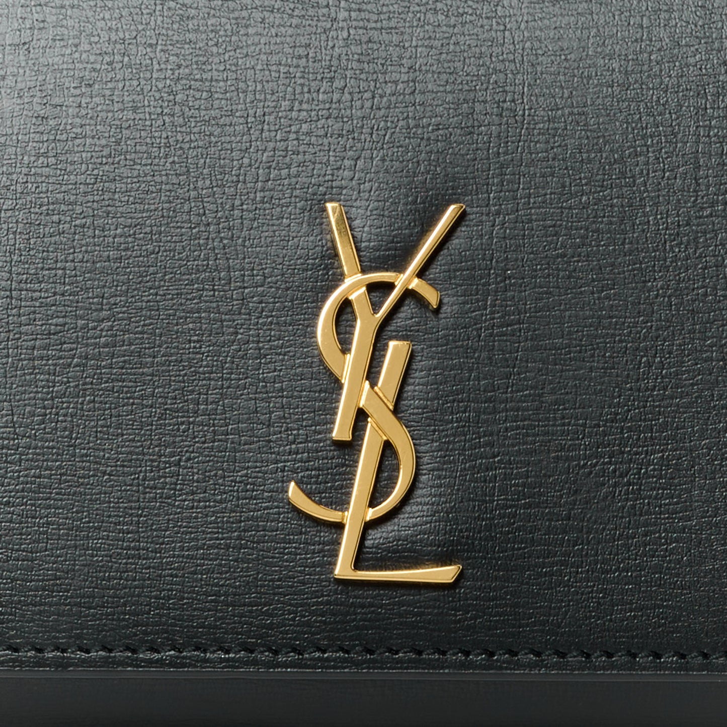 Grained Calfskin Monogram Phone Holder Crossbody Black