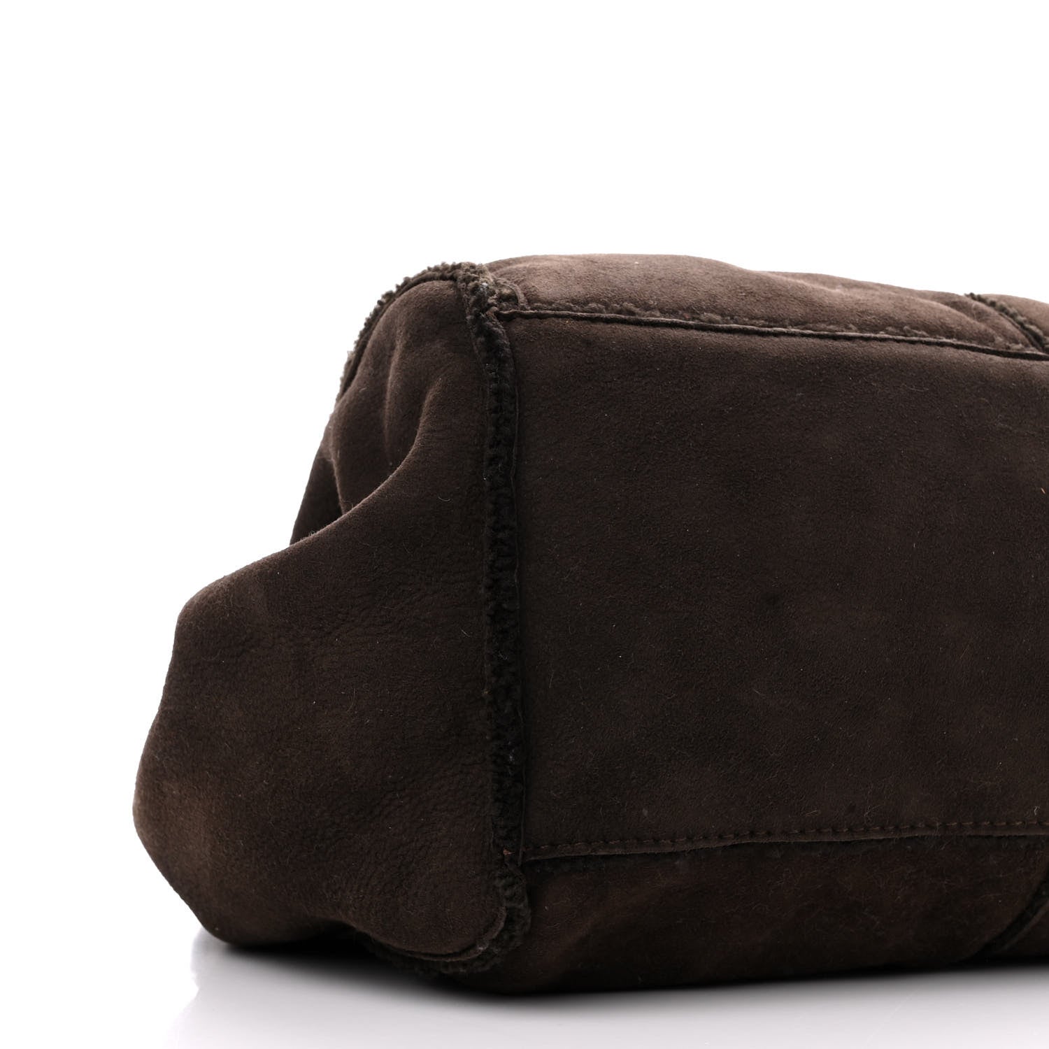 Chanel Shearling Accordion Flap Brown 9 of 10