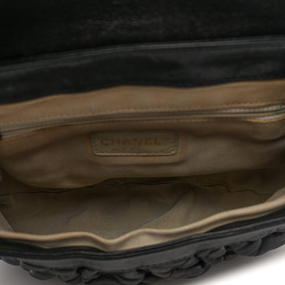 Chanel Washed Lambskin Quilted Medium Chain Around Messenger Black 5 of 10