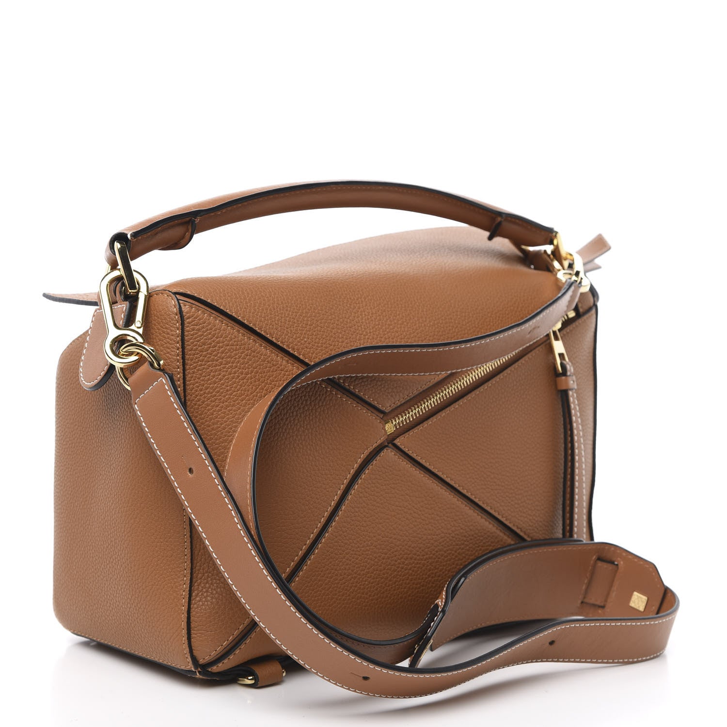 Loewe Calfskin Medium Puzzle Bag Tan 3 of 9