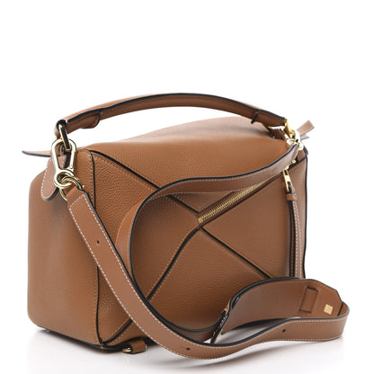 Loewe Calfskin Medium Puzzle Bag Tan 3 of 9
