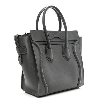 Celine Baby Drummed Calfskin Micro Luggage Kohl 3 of 16
