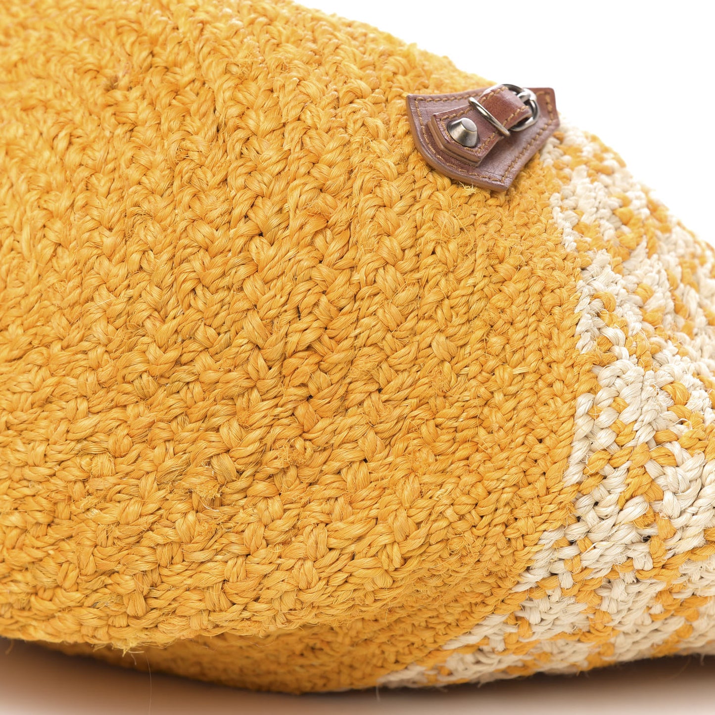 Straw Panier Basket Tote Yellow