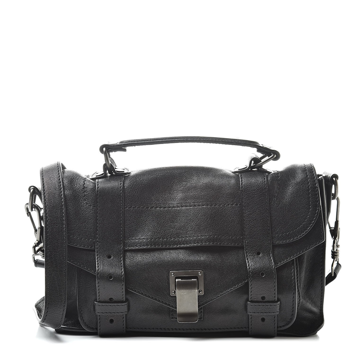 Proenza Schouler Lambskin Tiny PS1 Satchel Black 1 of 14