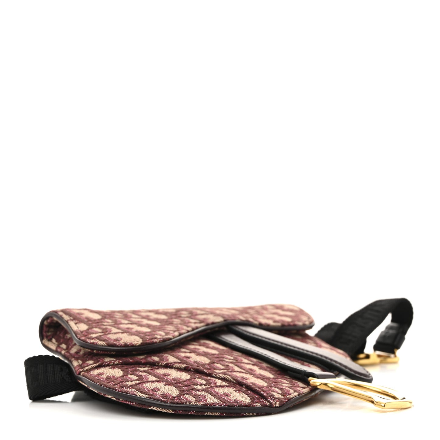 Oblique Saddle Belt Pouch Bordeaux