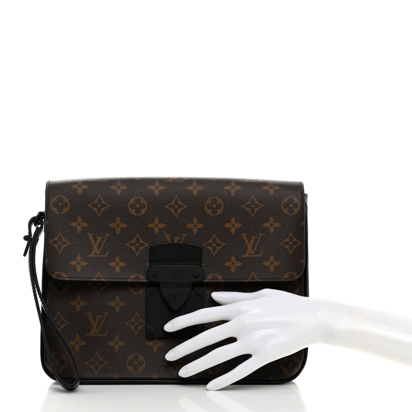 Monogram Macassar S Lock A4 Pouch