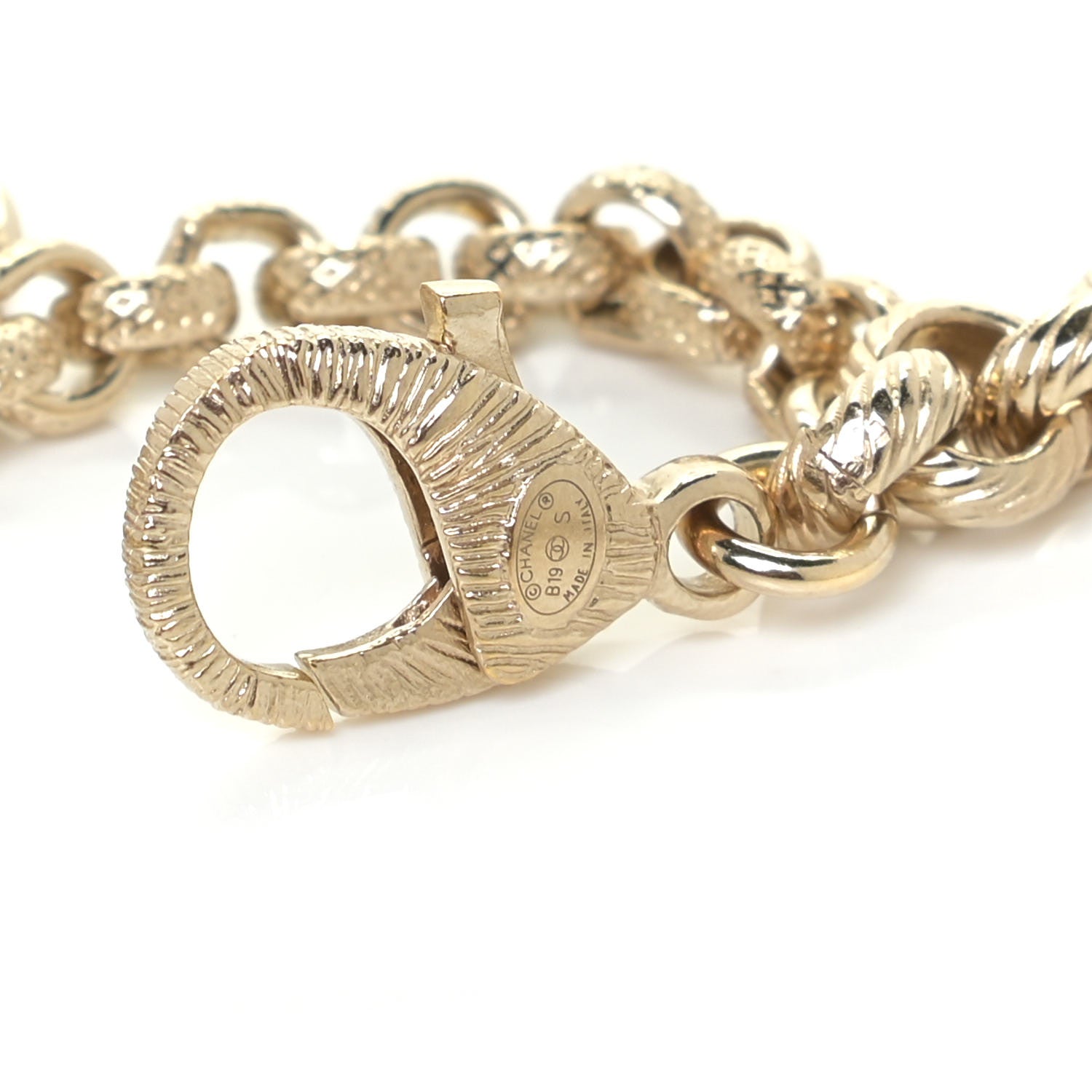 Chanel Crystal City of Lights Letter Chain Belt Gold 5 of 5