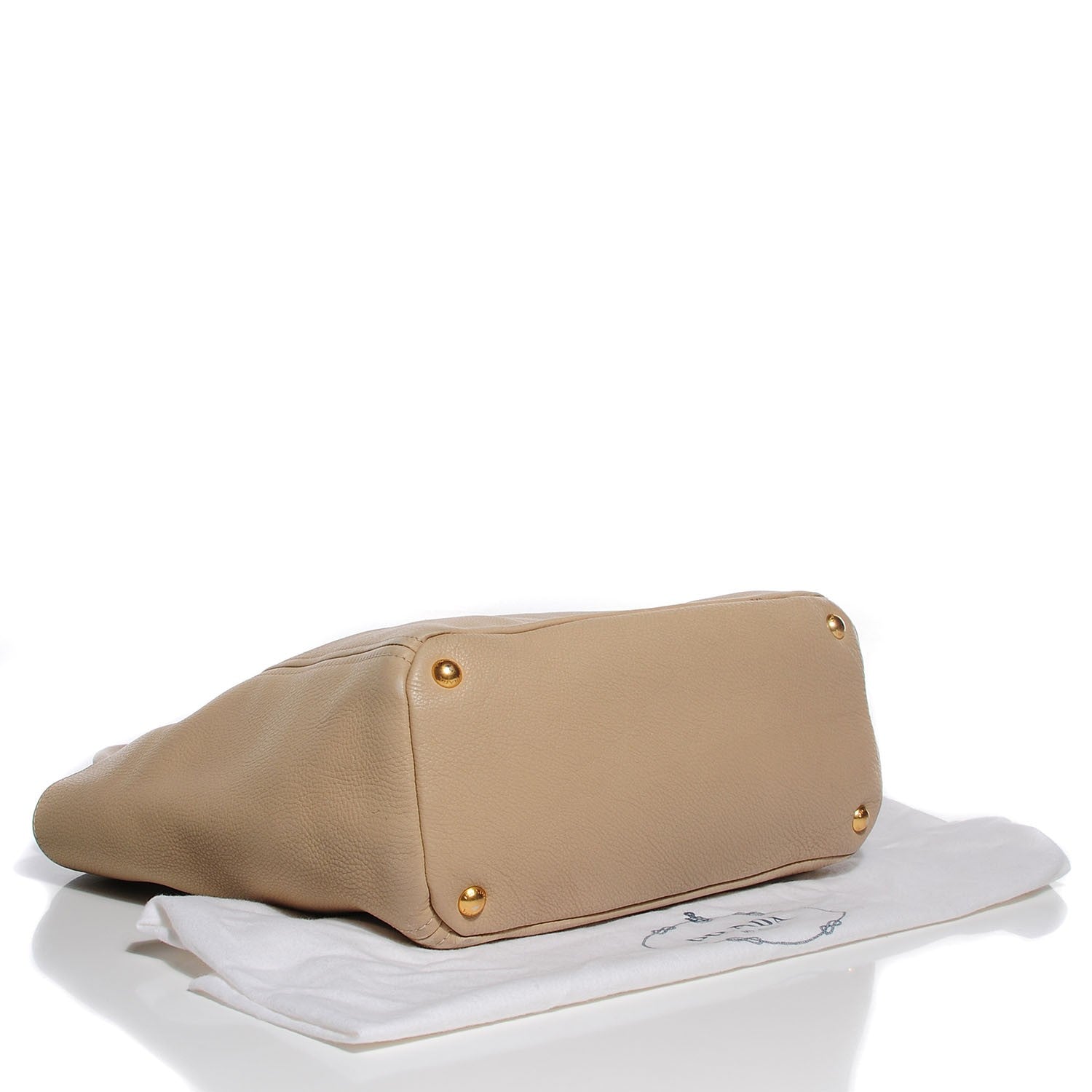 Prada Vitello Daino Side Pocket Hobo Sabbia 4 of 10