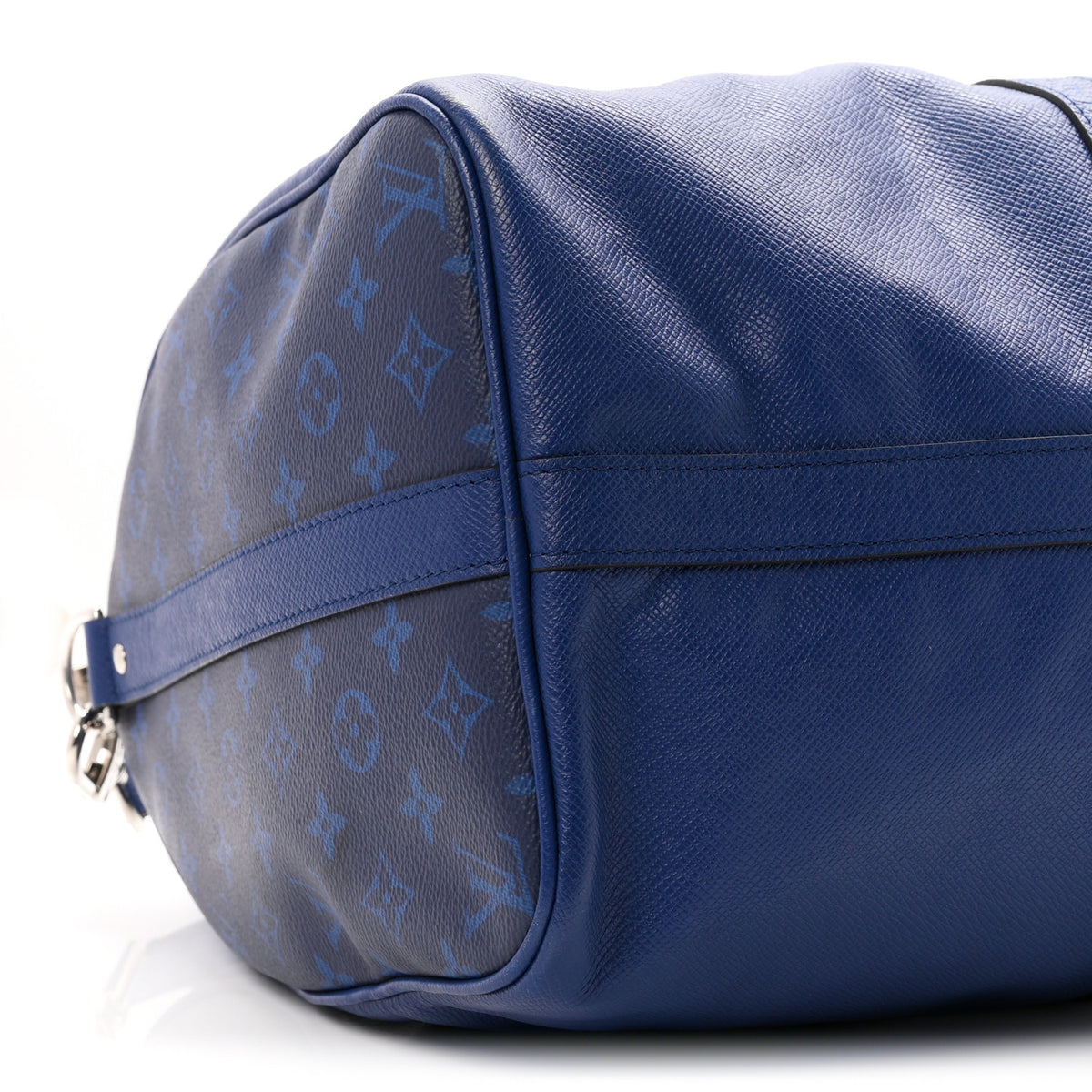 Louis Vuitton Taiga Monogram Eclipse Keepall Bandouliere 50 Pacific Blue 8 of 9