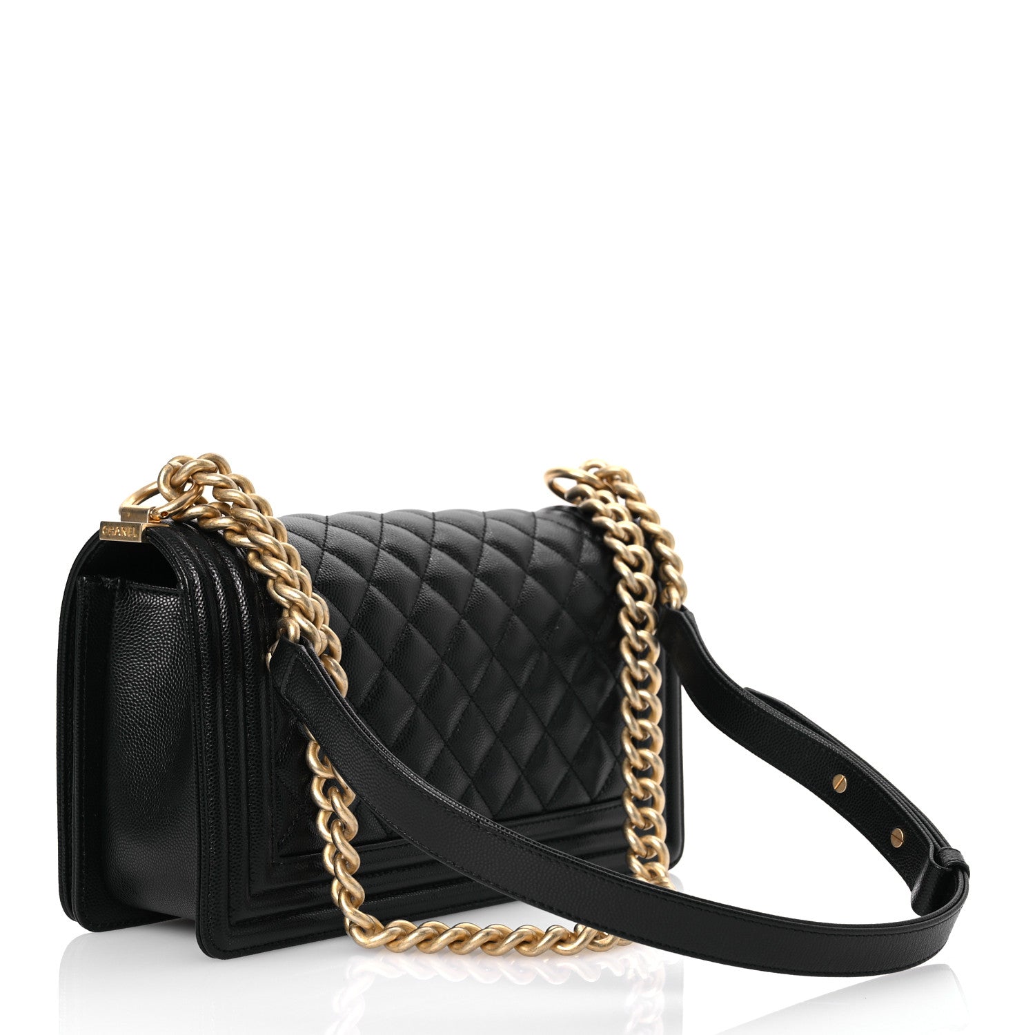 Chanel Caviar Quilted Medium Boy Flap Black 2 of 11
