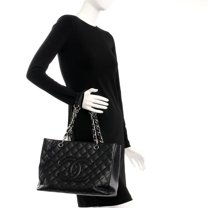 Chanel Caviar Quilted Grand Shopping Tote GST Black 2 of 8