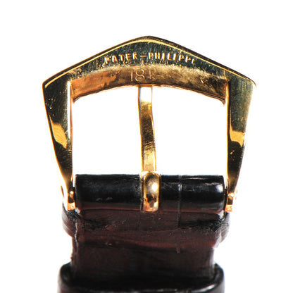 Patek Philippe 18K Yellow Gold Alligator 33mm Calatrava Manual Winding Watch 3919R 7 of 9