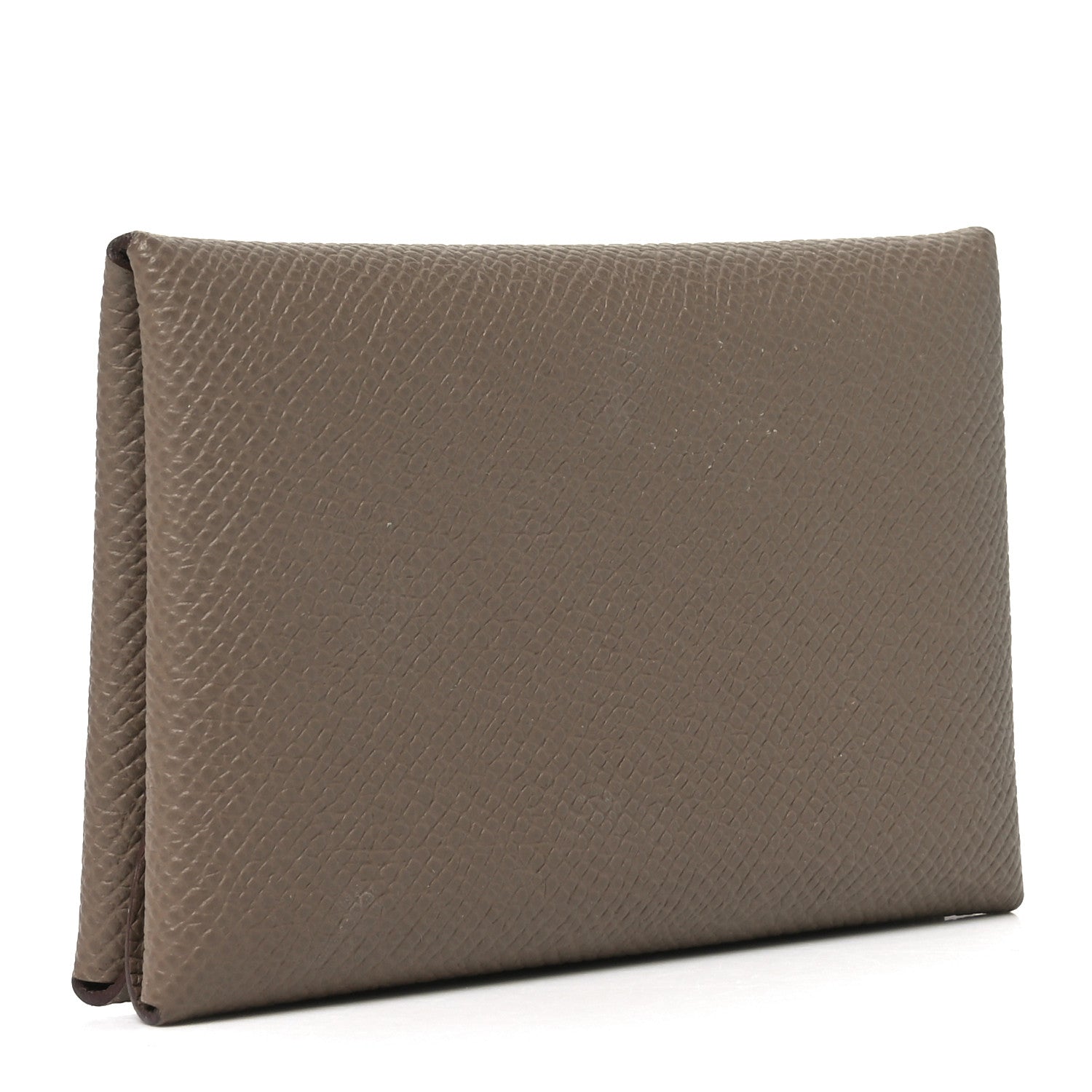 Hermes Epsom Calvi Duo Card Case Etoupe 3 of 7