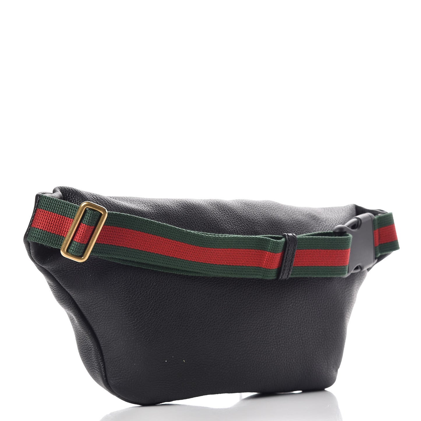 Grained Calfskin Logo Belt Bag Black