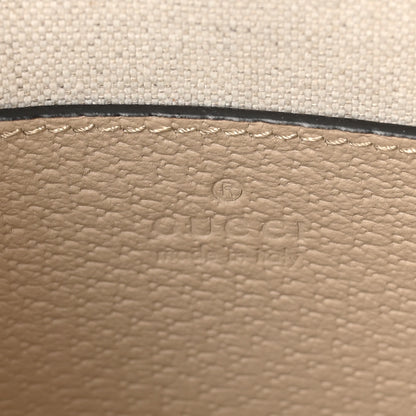 Gucci GG Supreme Monogram Textured Dollar Calfskin Mini Horsebit 1955 Top Handle Bag Beige Mystic White Oatmeal 6 of 10