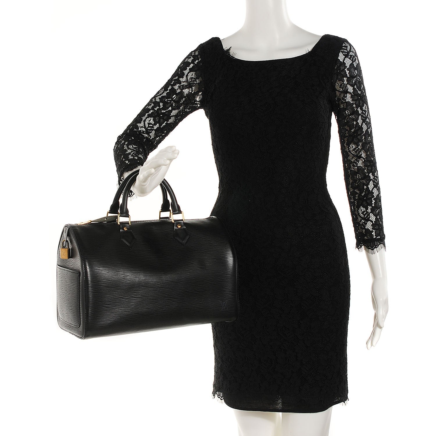 Louis Vuitton Epi Speedy 30 Black 2 of 7