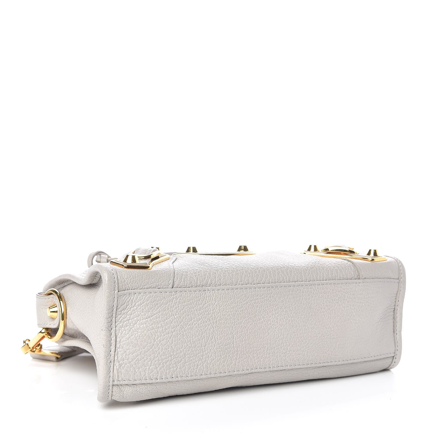 Balenciaga Chevre Gold Metallic Edge Hardware Mini City Gris Clair Gris Perle 5 of 10