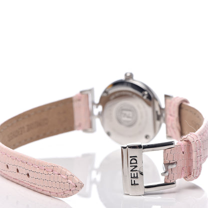 Fendi Stainless Steel Calfskin Diamond Pink Mother of Pearl 23mm Moda Quartz Watch 6 of 9