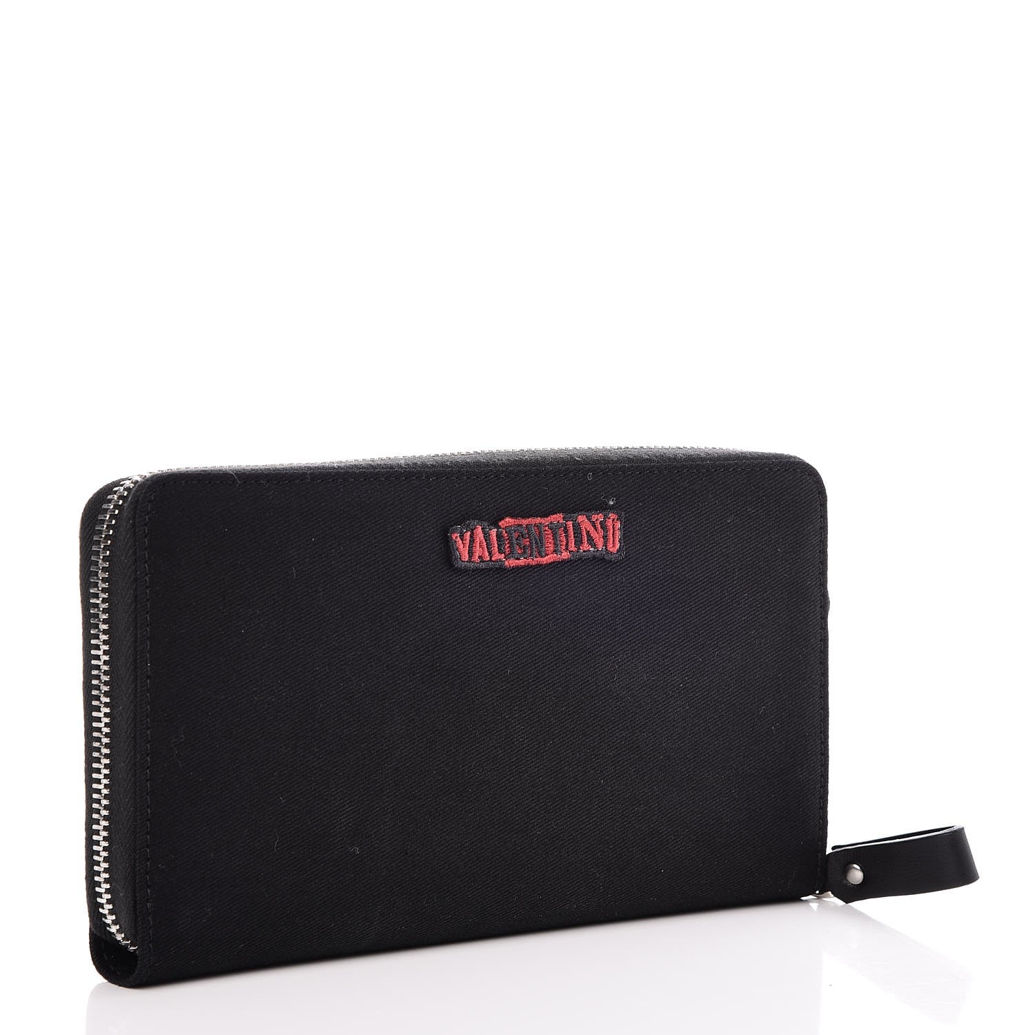 Valentino Garavani X JAMIE REID Cotton Canvas Zip Around Wallet Black 3 of 9