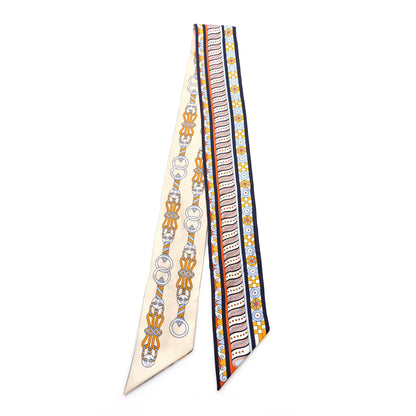 Hermes Silk Harnais En Rosace Twilly Creme Ciel Ocre 2 of 3
