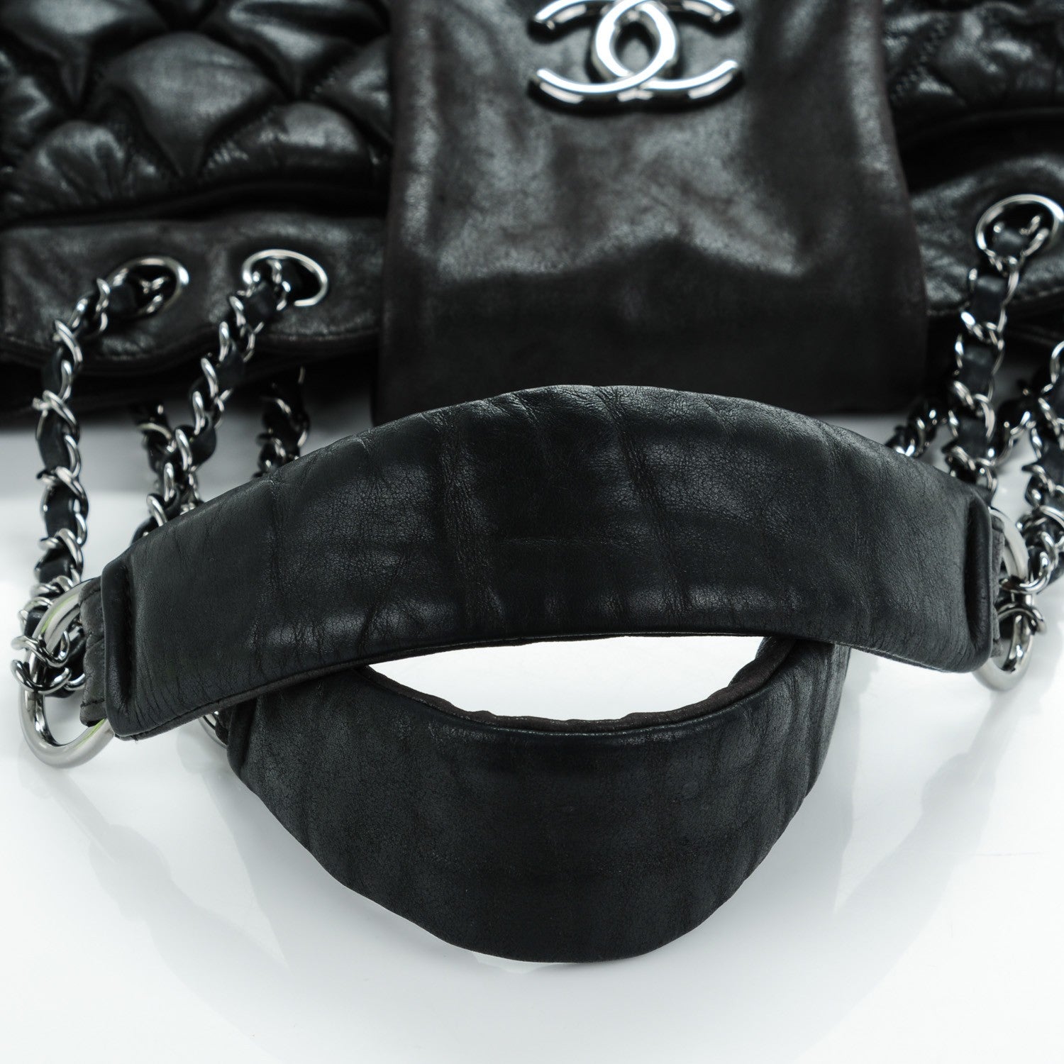 Chanel Lambskin Large Bubble Quilt Tote Black 8 of 8